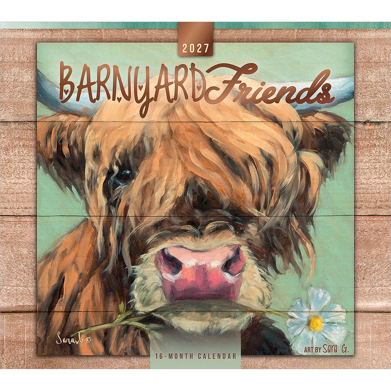 2027 BrownTrout Barnyard Friends 14 x 12 Monthly Wall Calendar, Assorted Colors (9798330715947)