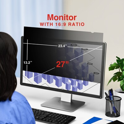 Staples TECH Anti-Glare Privacy Filter for 27" Widescreen Monitor (16:9) (ST62138)