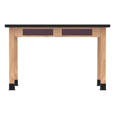 Diversified Woodcrafts School Classroom Rectangular Science Lab Table, 48" x 24", Oak (C7102BK30N)