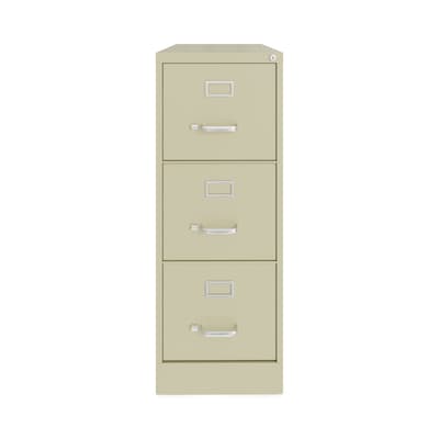 Hirsh Industries® Vertical Letter File Cabinet, 3 Letter-Size File Drawers, Putty, 15 x 22 x 40.19