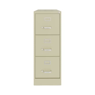 Hirsh Industries® Vertical Letter File Cabinet, 3 Letter-Size File Drawers, Putty, 15 x 22 x 40.19