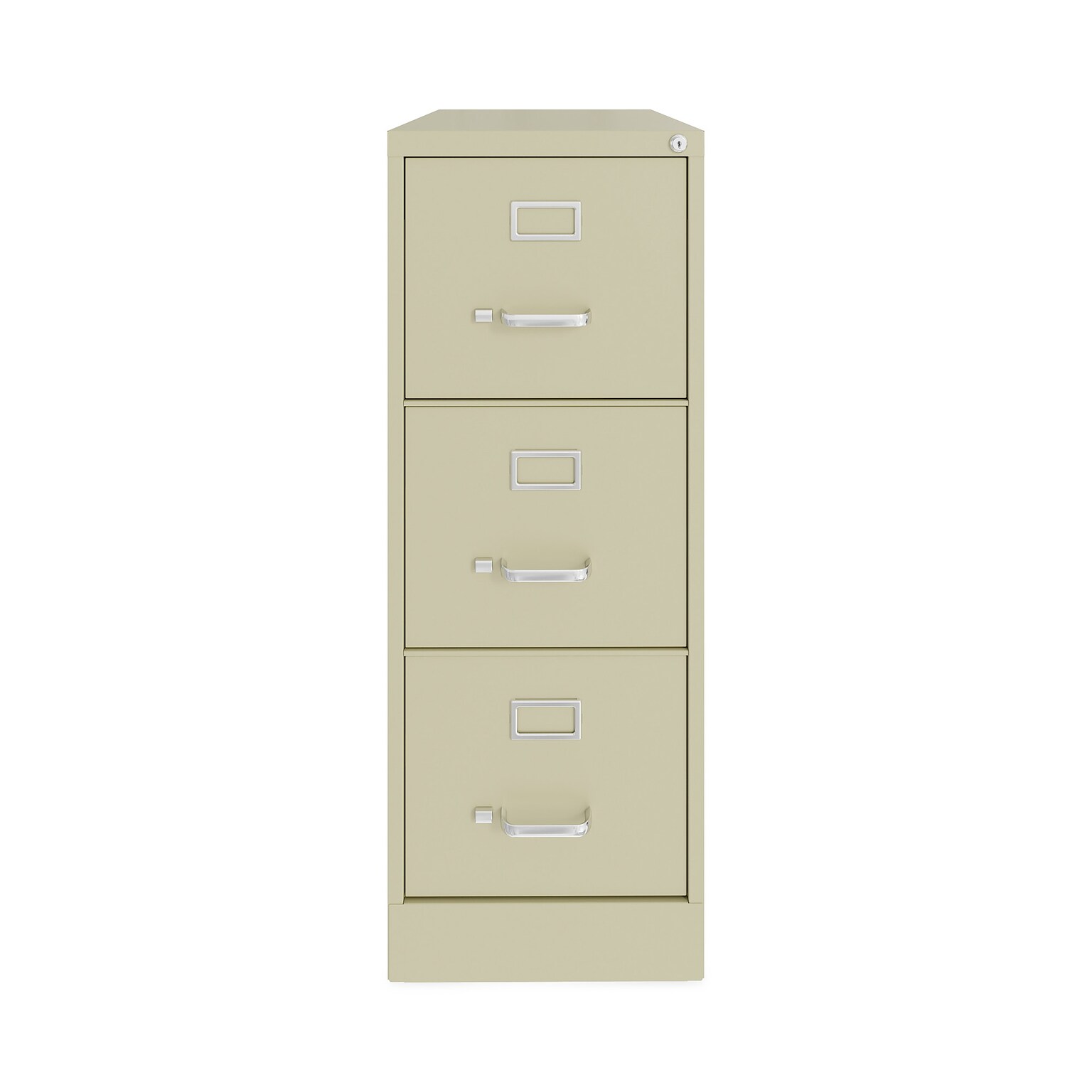 Hirsh Industries® Vertical Letter File Cabinet, 3 Letter-Size File Drawers, Putty, 15 x 22 x 40.19