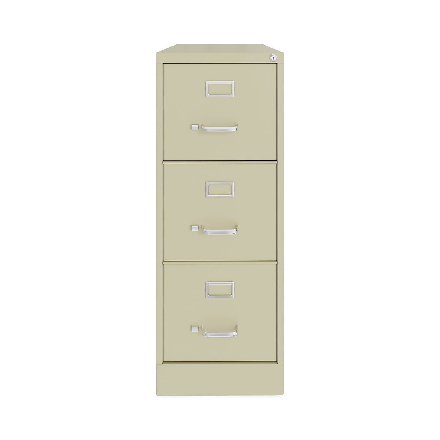 Hirsh Industries® Vertical Letter File Cabinet, 3 Letter-Size File Drawers, Putty, 15 x 22 x 40.19