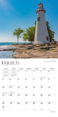 2024 BrownTrout Ohio Places 12" x 24" Monthly Wall Calendar (9781975464356)