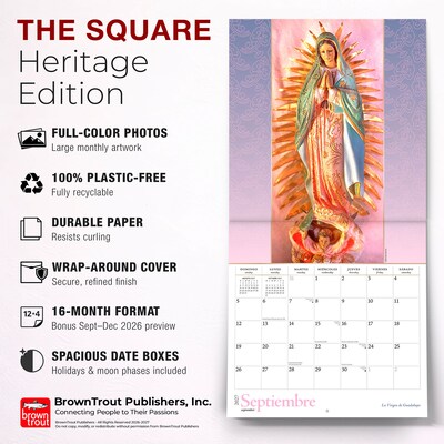 2027 BrownTrout La Virgen de Guadalupe 12" x 12" Monthly Wall Calendar (9798330711499)