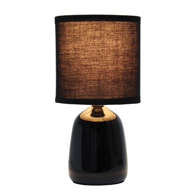 Simple Designs Table Lamp, Black (LT1134-BLK)