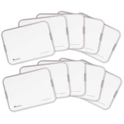 Learning Resources Dry Erase Aluminum Whiteboards, 9 x 12, 10/Set (LER4278)