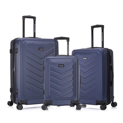 US Army FOX PRO 3-Piece Hardside Spinner Carry-On Luggage Set, TSA Checkpoint Friendly, Navy Blue (USLFPROSML-BLU)