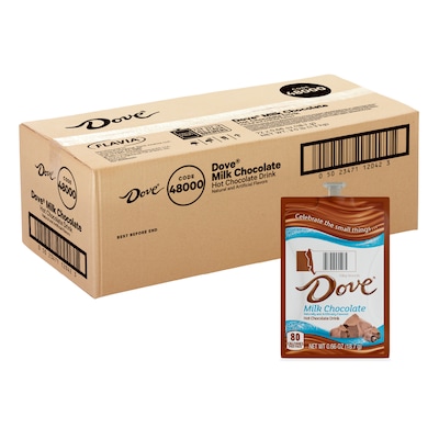Dove Silky Smooth Milk Chocolate Hot Cocoa, Flavia Freshpacks, 72/Carton (MDRA117)