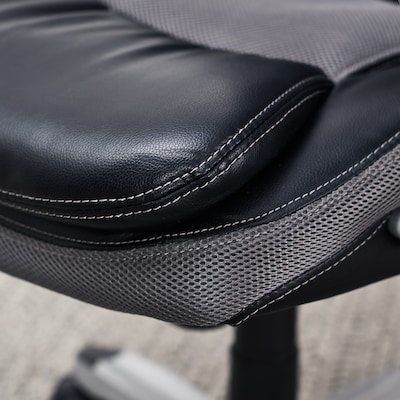 Serta Amplify Ergonomic Faux Leather Swivel Executive Chair, Gray (43673A)