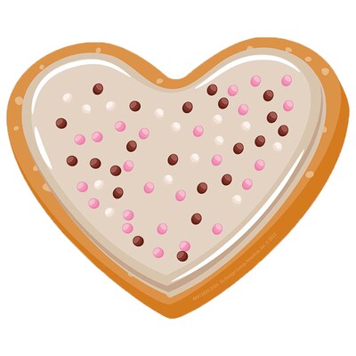 Eureka Heart Cookies Paper Cut-Outs, 36/Pack, 3 Packs (EU-841583-3)