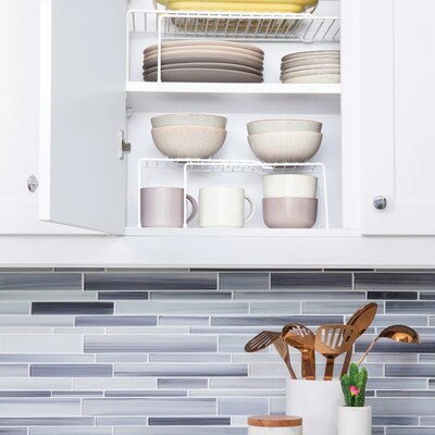 Better Houseware Coated Steel Small Expanding Shelf, White (BTH1852)