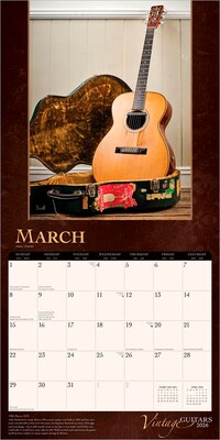 2026 BrownTrout Vintage Guitars 12" x 12" Monthly Wall Calendar (9798330706136)