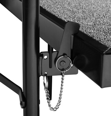 NPS 4-Level Tapered Standing Choral Riser, 72"W x 60”-78”L x 32"H, Hardboard Floor (RT4LHB)