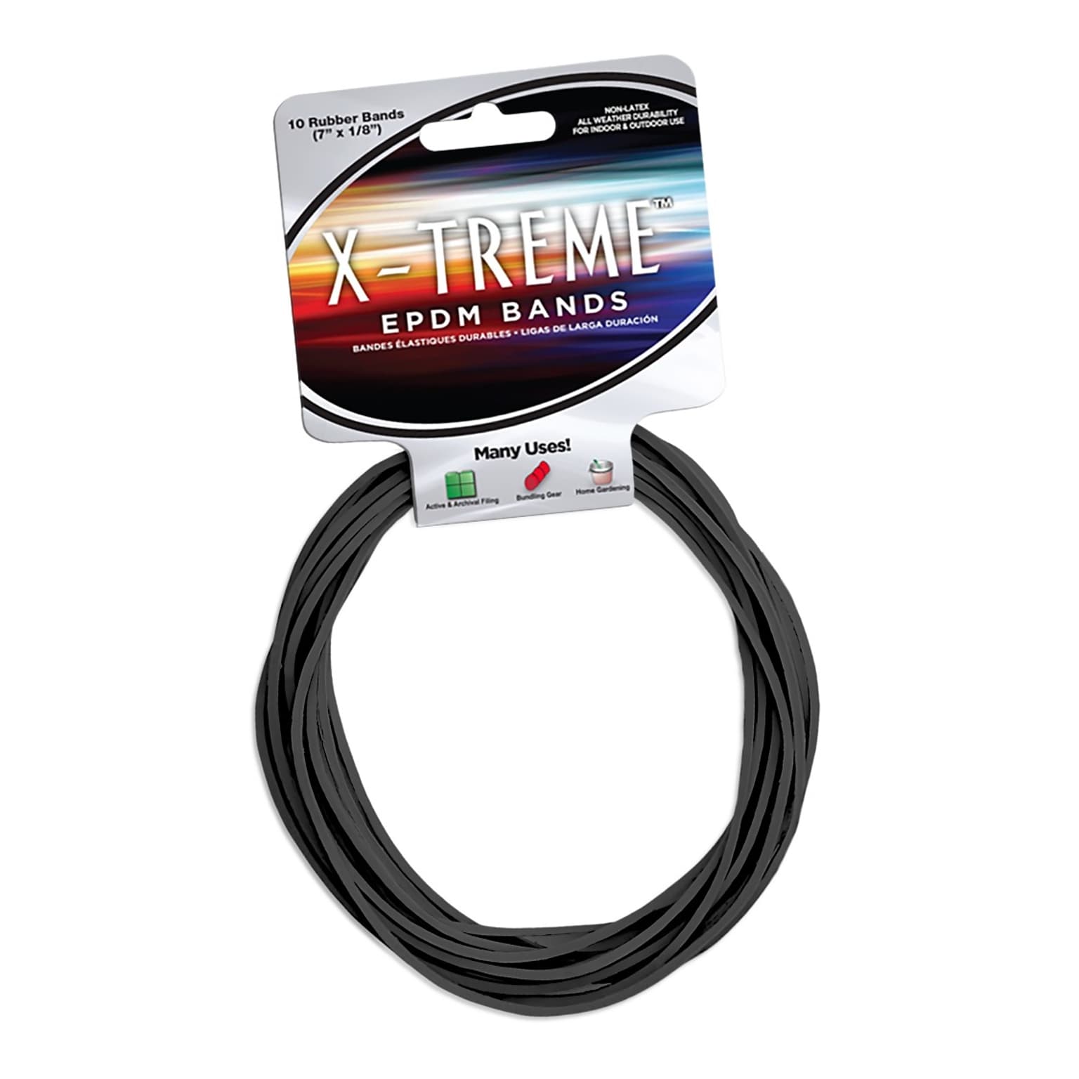 Alliance X-Treme EPDM Multi-Purpose #117B Rubber Bands, 7 x 1/8, Black, 10/Pack (02002)