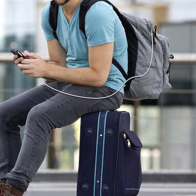 Overtime 38W Dual Port Car Charger and Two 6-Foot USB-C to USB-C Cables Bundle, White (OTC2PD6TCX2)