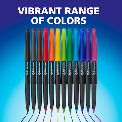 Expo Vis-à-Vis Wet Erase Markers, Ultra Fine Tip, Black, 12/Pack (16001)