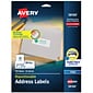 Avery Repositionable Inkjet Address Labels, 1" x 2-5/8", White, 30 Labels/Sheet, 25 Sheets/Pack (58160)