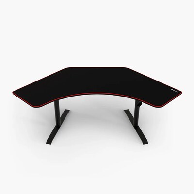 Arozzi Arena Angelo Corner Gaming Desk, Black/Red (ARENAANGELOBKM)