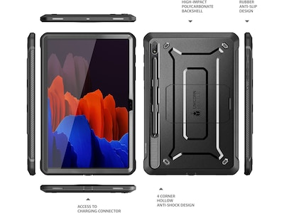 SUPCASE Unicorn Beetle Pro Polycarbonate 14.6" Rugged Case for Samsung Galaxy Tab S8 Ultra, Black (843439117587)