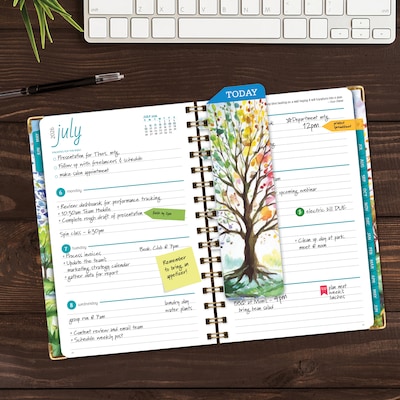 2026-2027 Excello Brands 5 x 8 Academic Weekly & Monthly Planner, Paperboard Cover, Tree Seasons (NAY27-58-20)