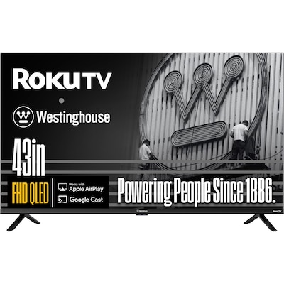Westinghouse 43 FHD QLED Smart Roku TV, Black (WR43QE2350)