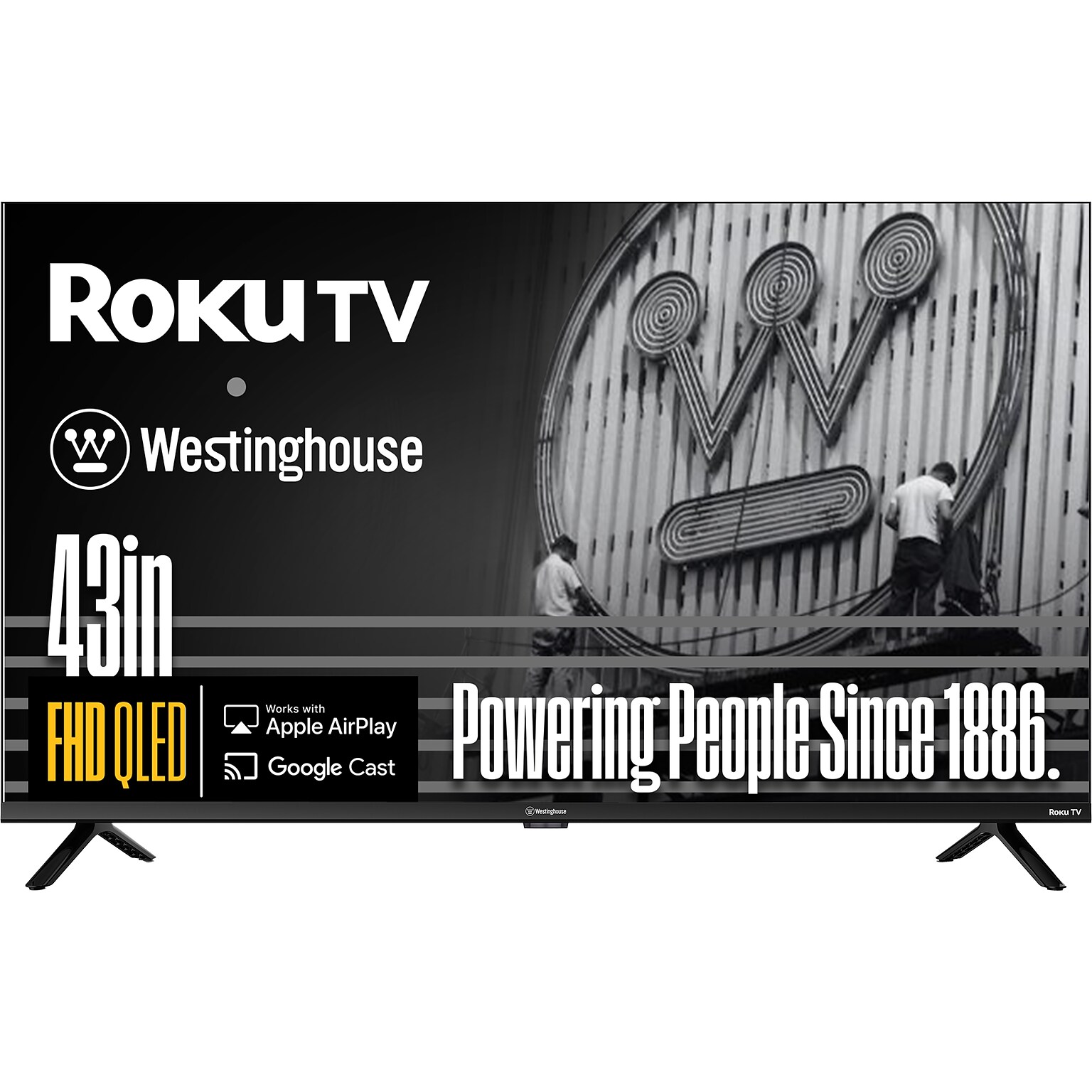 Westinghouse 43 FHD QLED Smart Roku TV, Black (WR43QE2350)