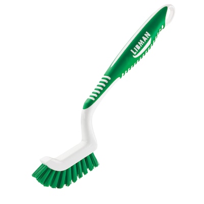 Libman Tile & Grout Brush, Green/White, 6/Carton (18)