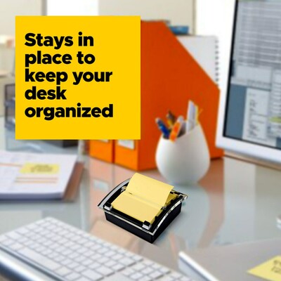 Post-it Pop-up Notes Dispenser for 3" x 3" Notes, Black/Clear (DS330-BK)