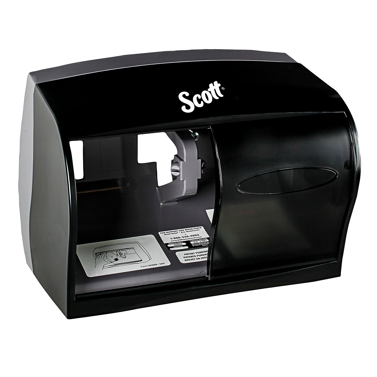 Scott Essential Coreless Toilet Paper Dispenser, Black (09604)