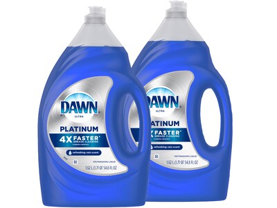 Dawn Platinum Dish Soap, Refreshing Rain, 54.8 fl. oz., 2/Pack (04504)