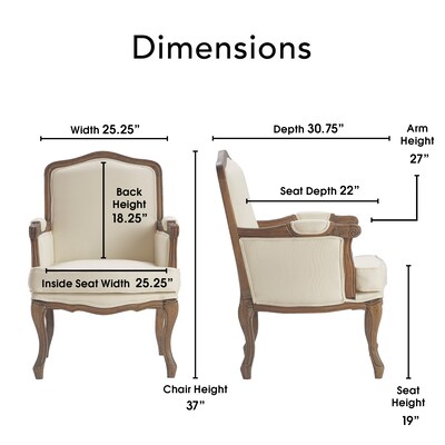 Finch Elmhurst Accent Chair, Cream (UPH10067A)