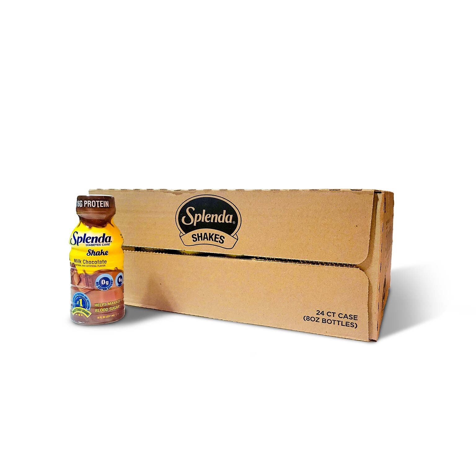 Splenda Diabetics Milk Chocolate Shake, 8 oz., 24 Bottles/Carton (HFP00358)