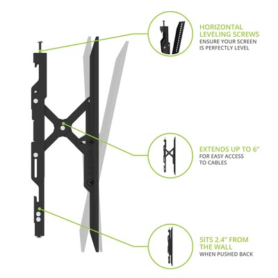 Kanto Extendable Tilting TV Wall Mount for 43" to 90" TVs, Black (TE300)