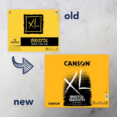 Canson XL Series 14 x 17 Bristol Sketch Pad, 25 Sheets/Pad (MCXC400061837)