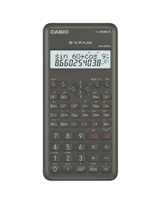 Casio fx-300MSPLUS2 2nd Edition 12-Digit Battery Powered Scientific Calculator, Black (FX-300MSB)