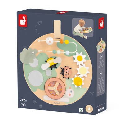 Janod Sweet Cocoon Multi-Activity Busy Board, Multicolored (J04057)