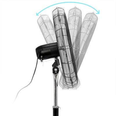 Vie Air 30" Industrial Oscillating Pedestal Fan, 3-Speed, Black (938120624M)
