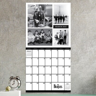 2027 TF Publishing The Beatles: In Black 12" x 12" Monthly Wall Calendar, Multicolored (27-1102)