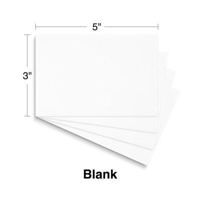 Staples® Index Cards, 3" x 5", White, 100 Cards/Pack (ST51008-CC)