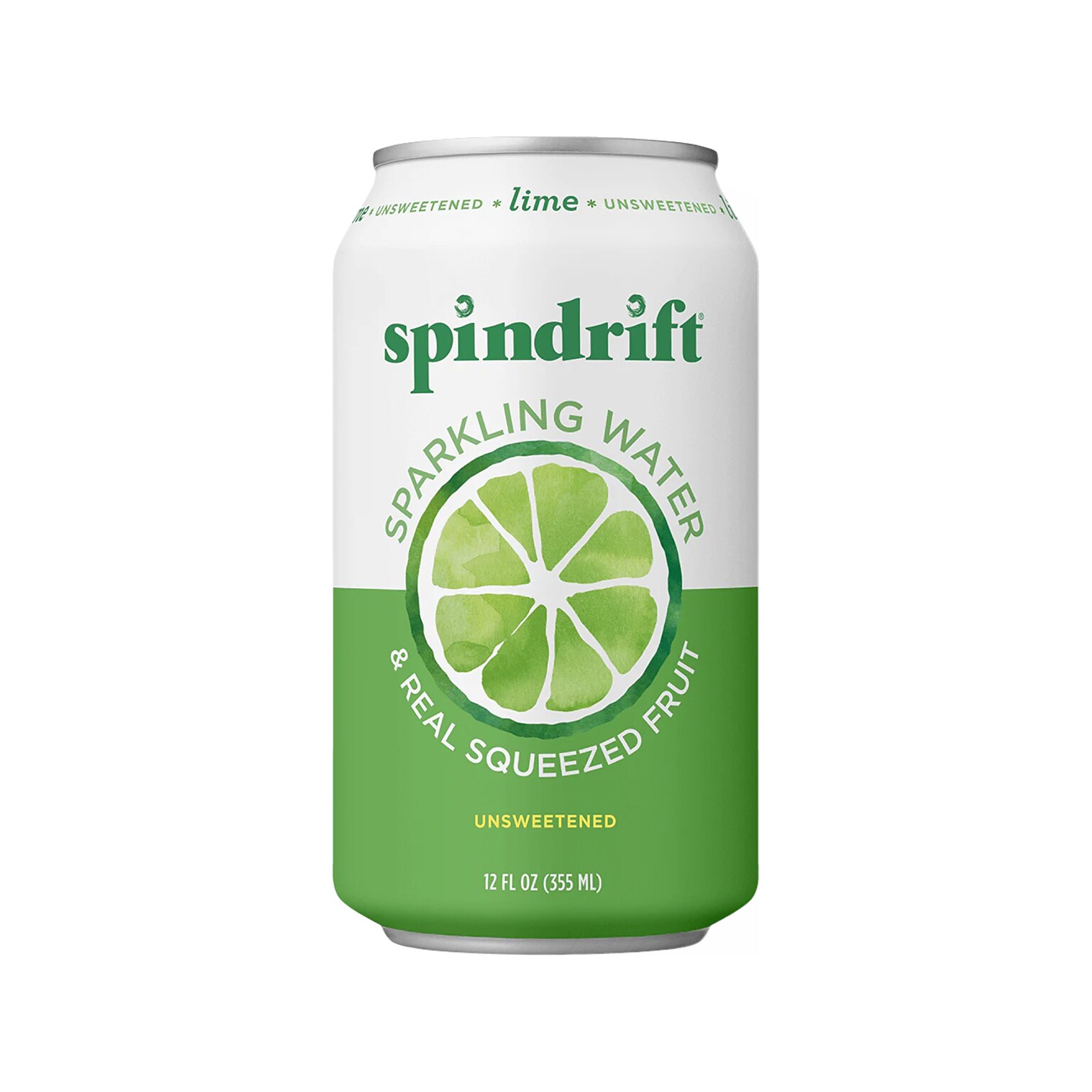 Spindrift Lime Flavored Sparkling Seltzer Water, 12 oz., 24 Cans/Carton (0-4108-0010)