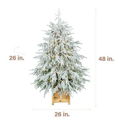 Fraser Hill Farm 4 Real Feel Pre-Lit Artificial Christmas Trees, 150Lights (FFRF048P-5MSN)