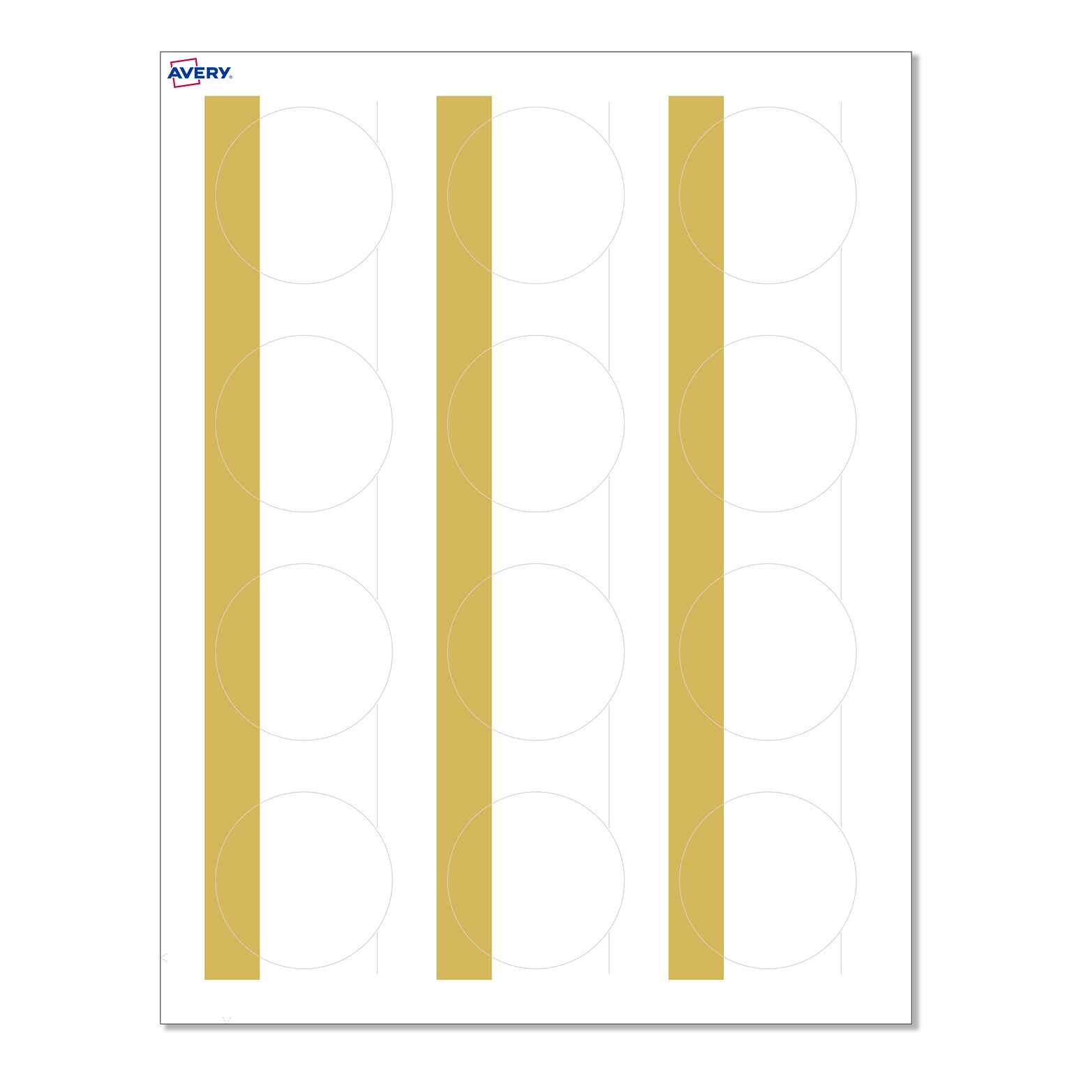 Avery Laser/Inkjet Circle Multipurpose Labels, 2 Dia., White, 120/Pack (S00D1Q)