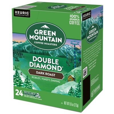 Green Mountain Double Diamond Coffee, Dark Roast, Keurig® K-Cup® Pods, 96/Carton (GMT4066CT)