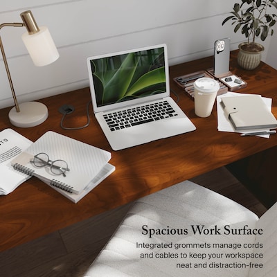 Bush Furniture Somerset 72"W Office Desk with Drawers, Hansen Cherry (WC81772)