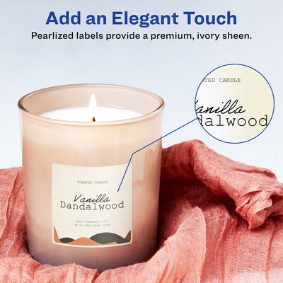 Avery Pearlized Ivory Square Multipurpose Labels, 2.5 x 2.5, Ivory, 900/Box (94104)