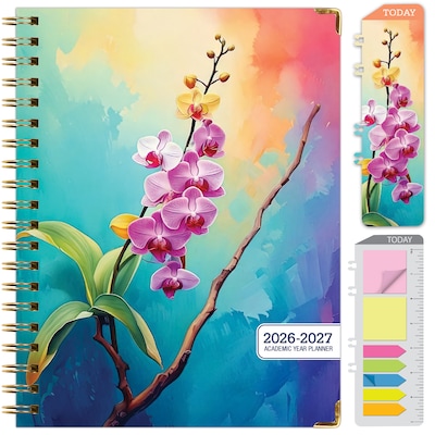 2026-2027 Excello Brands 8.5 x 11 Academic Weekly & Monthly Planner, Paperboard Cover, Orchid (FSHN-AY26-8511-81)