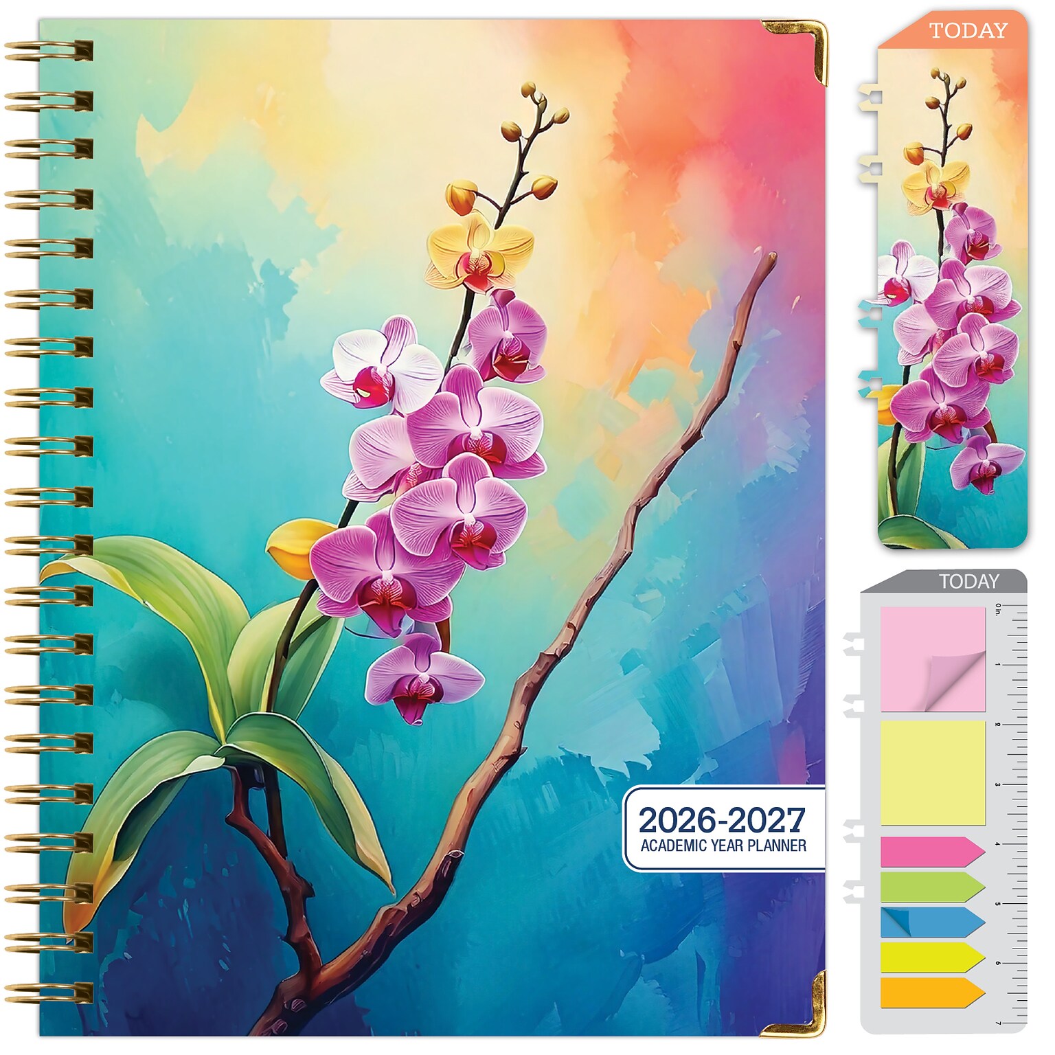 2026-2027 Excello Brands 8.5 x 11 Academic Weekly & Monthly Planner, Paperboard Cover, Orchid (FSHN-AY26-8511-81)