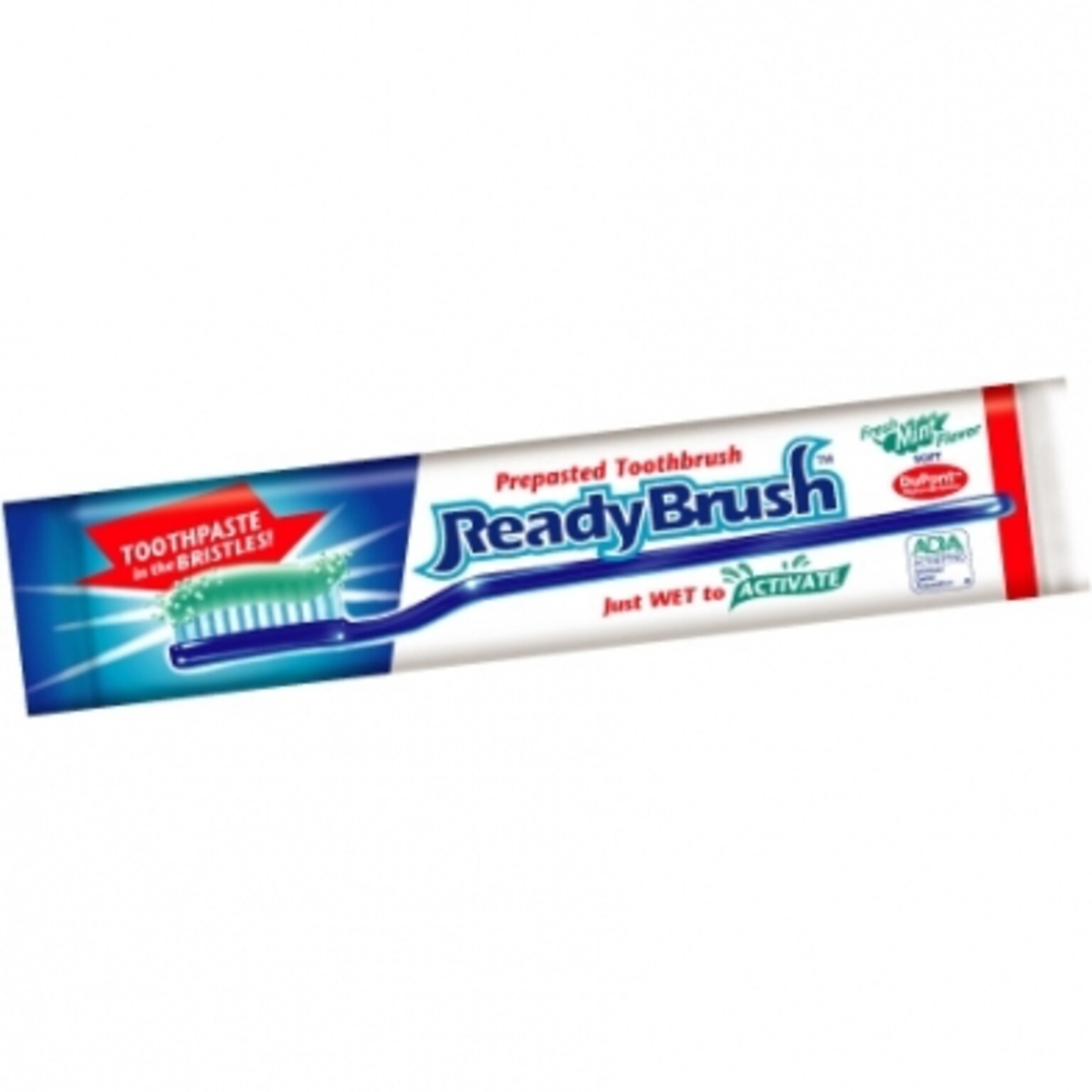 ReadyBrush Disposable Toothbrushes w/ Paste, Soft Bristle, Mint, 144/Carton (MC6065)