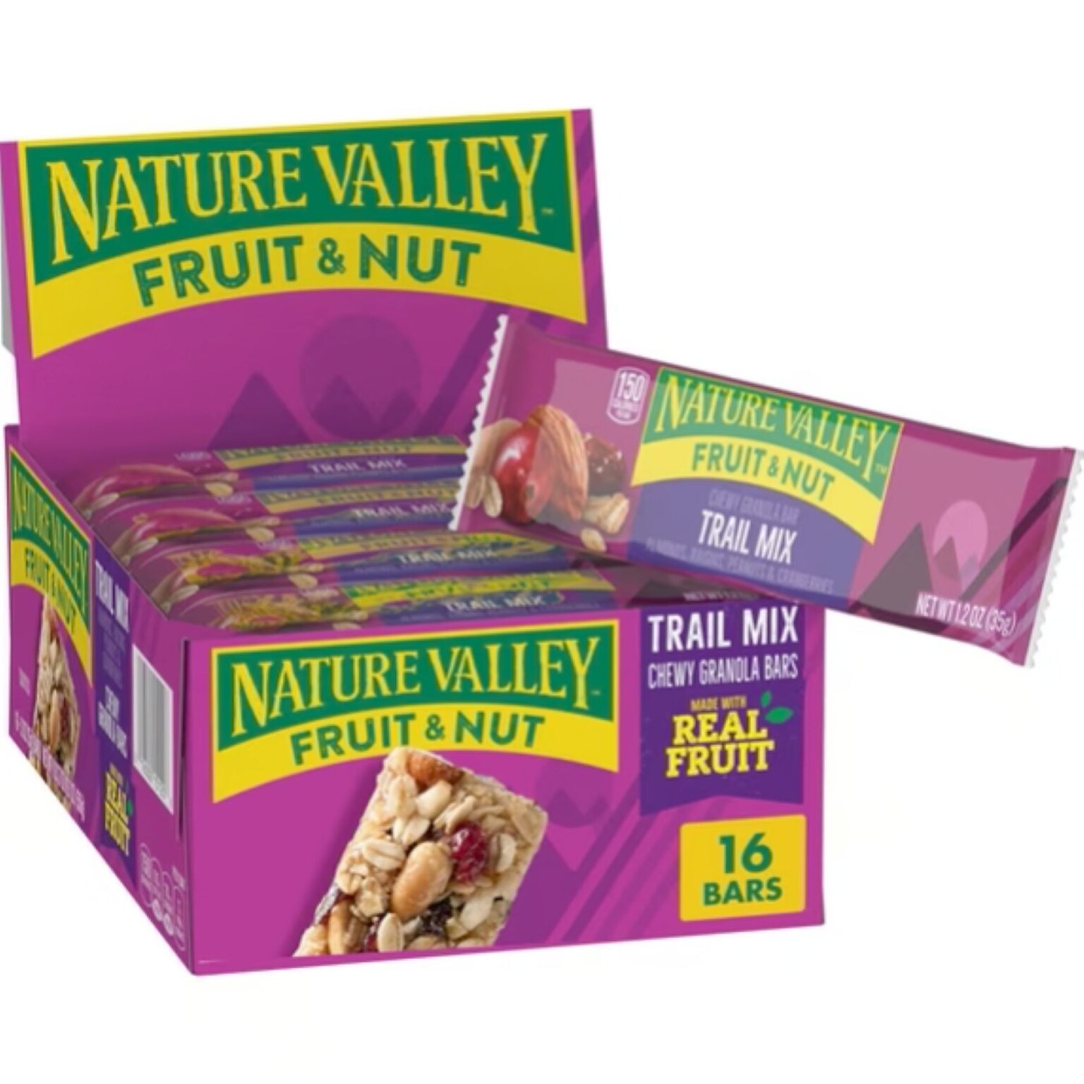 Nature Valley Fruit & Nut Nutrition Bar, 16 Bars/Box (GEM1512)